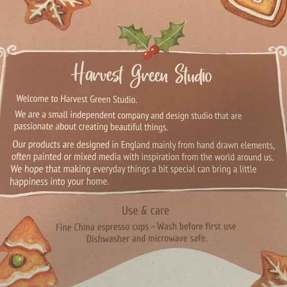 Harvest Green Studio Gingerbread Espresso Cups - Picture 4 of 8